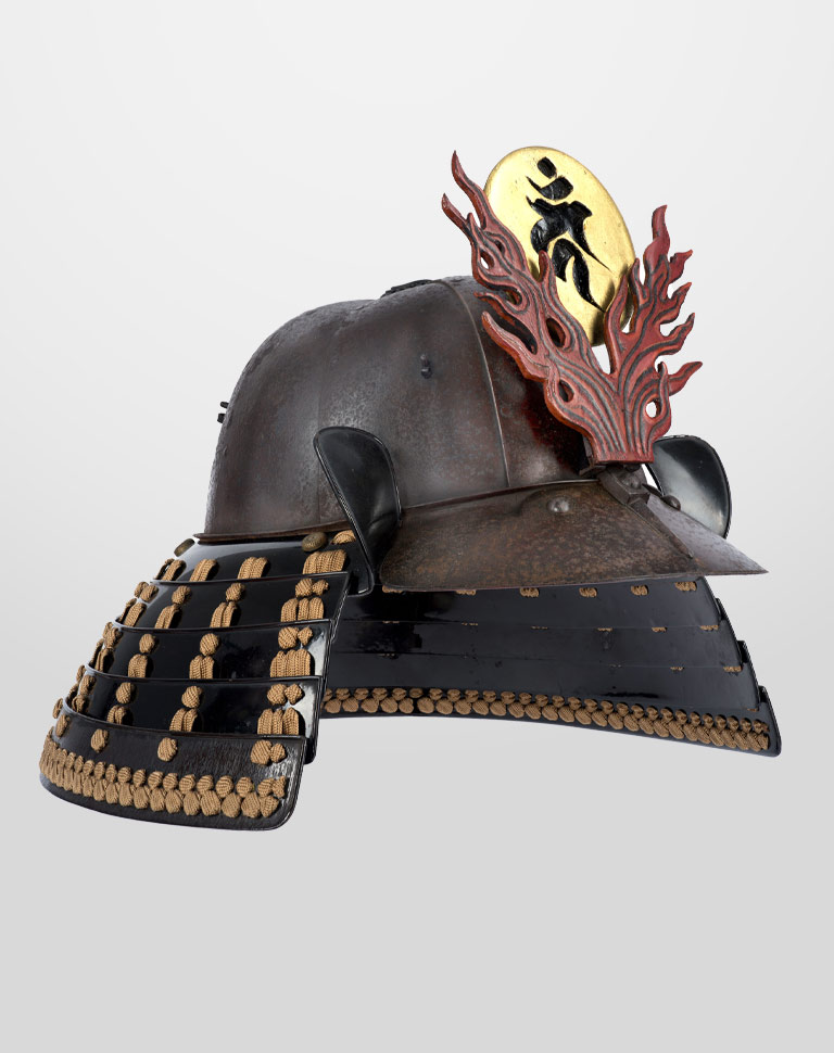 Eight plate Kabuto Antique Samurai Helmet for Sale